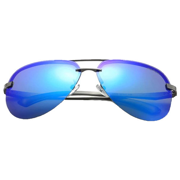 Randloze aviator zonnebril - Blauw Gepolariseerd